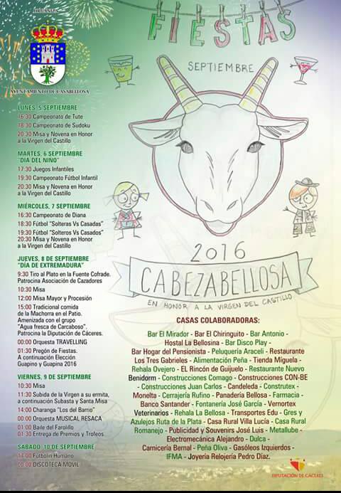 Fiestas patronales en honor a la Virgen del Castillo 2016 Cabezabellosa